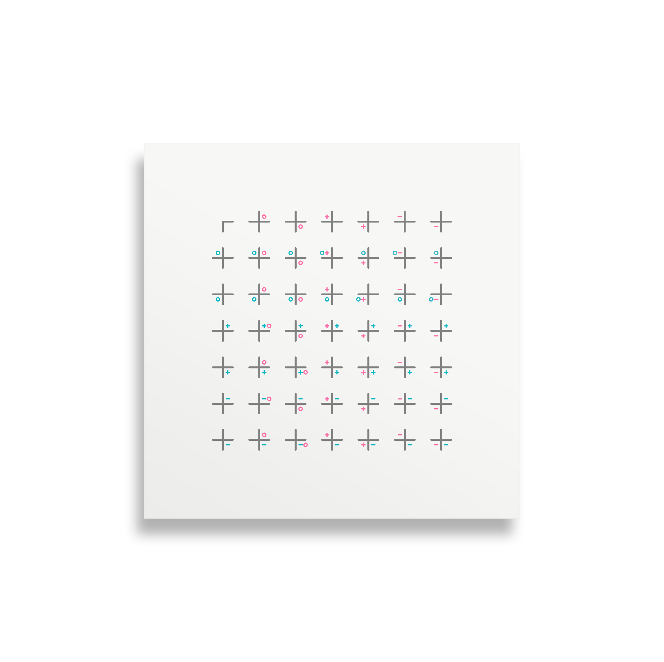 Reels matrix, 14″×14″